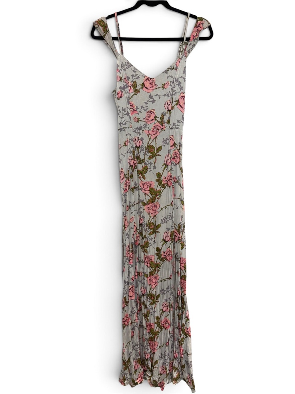 ASOS Floral Maxi Dress Cutout Back Front Slits